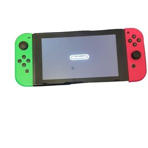 Nintendo Switch with Neon Green and Neon Pink Joy-Con